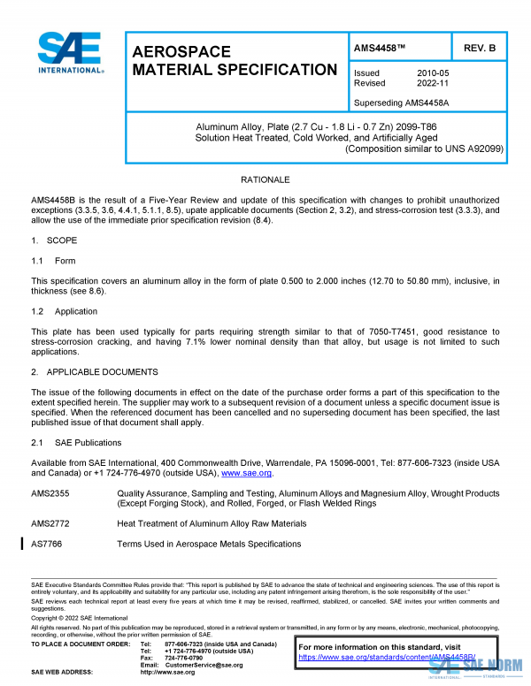 SAE AMS 4458 Series PDF