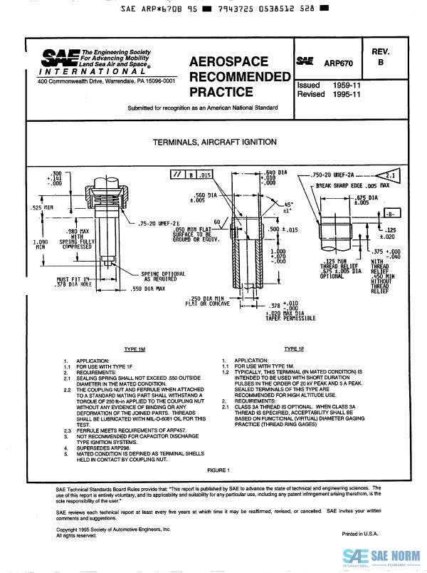SAE ARP 670 Series PDF