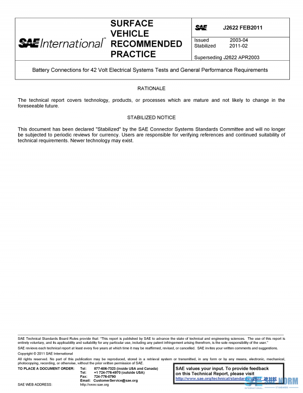 SAE J 2622 Series PDF