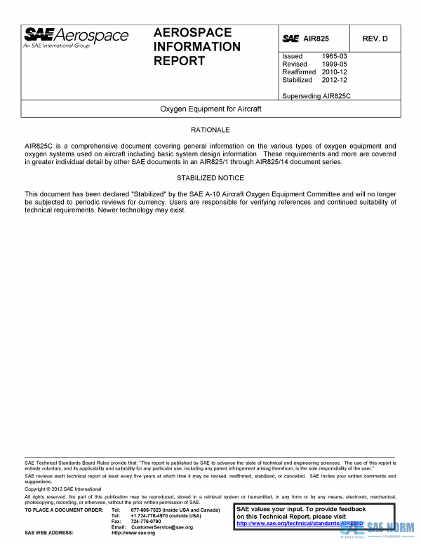 SAE AIR 825 Series PDF