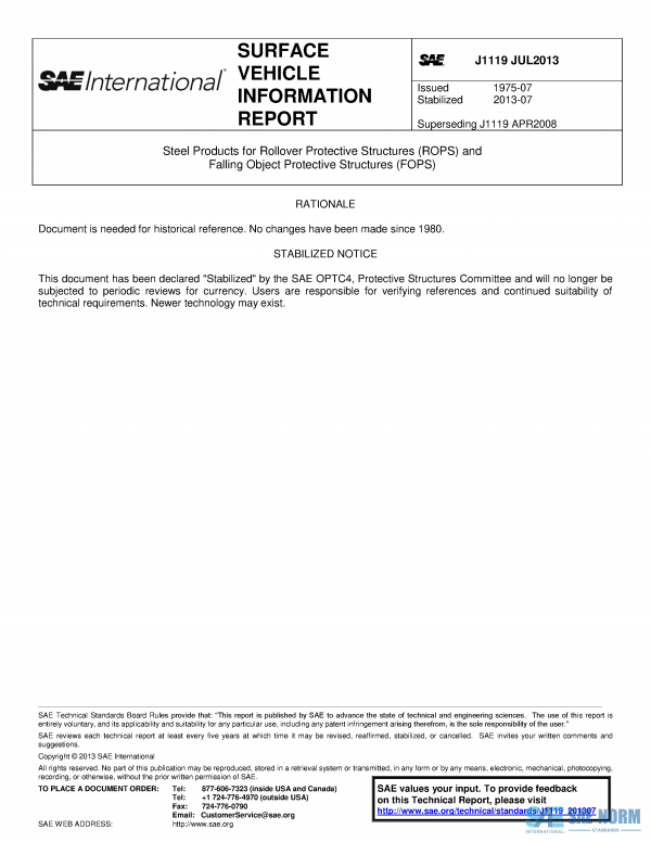 SAE J 1119 Series PDF