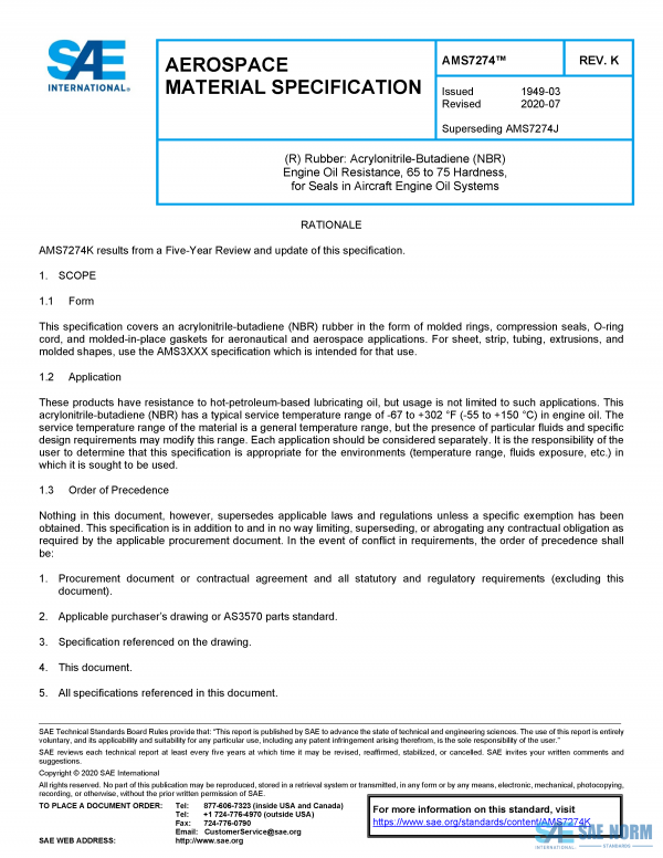 SAE AMS 7274 Series PDF