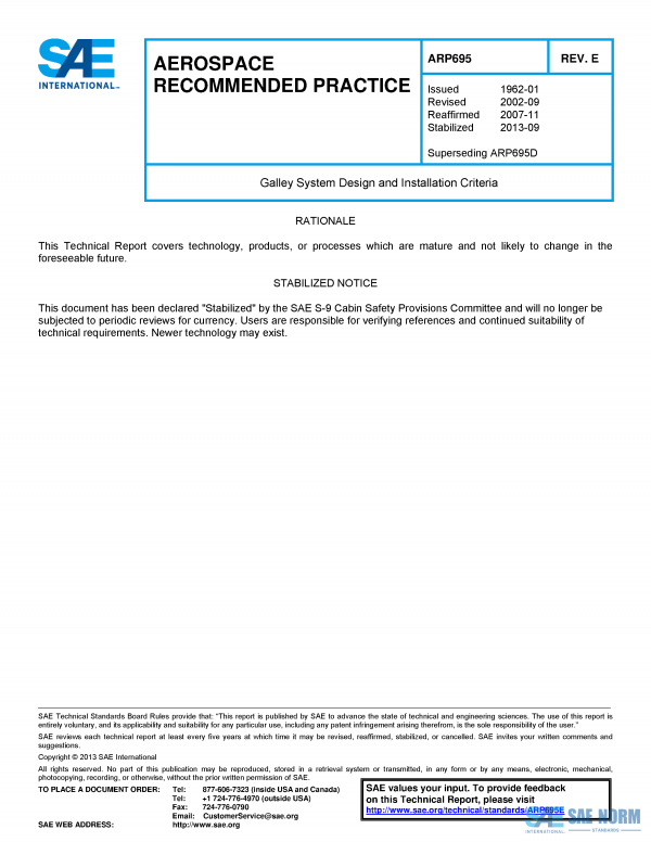 SAE ARP 695 Series PDF