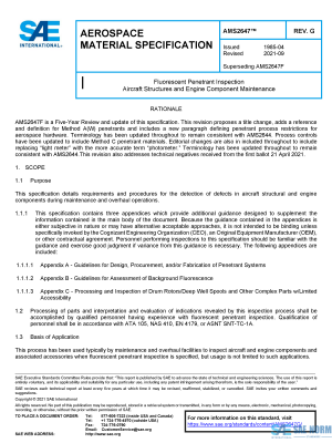 SAE AMS 2647 Series PDF