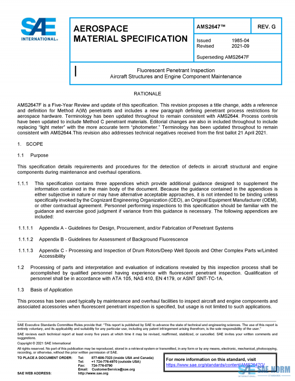 SAE AMS 2647 Series PDF