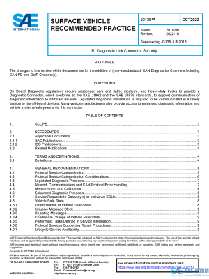 SAE J 3138 Series PDF