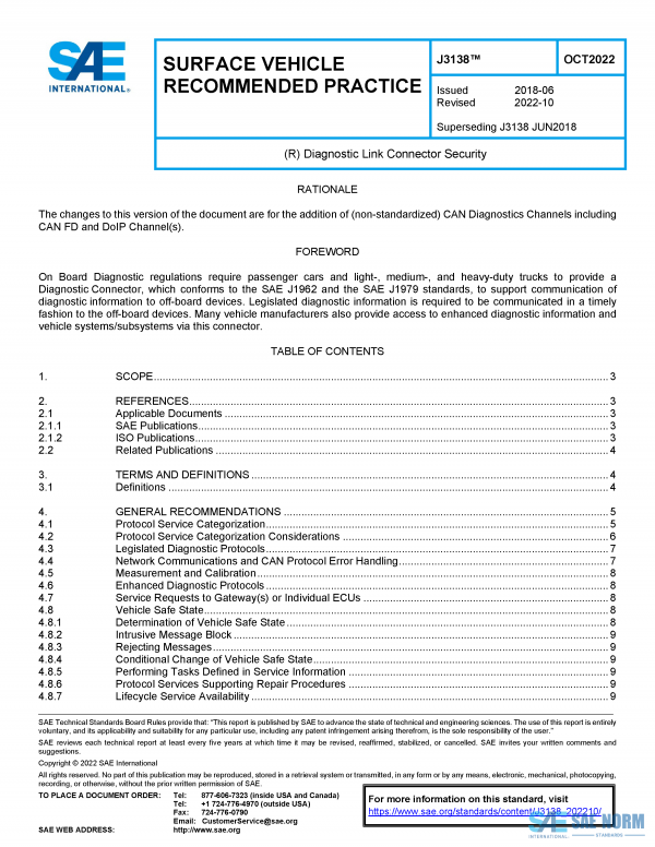 SAE J 3138 Series PDF