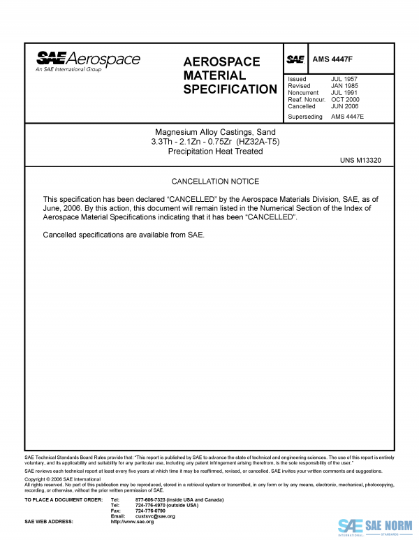 SAE AMS 4447 Series PDF
