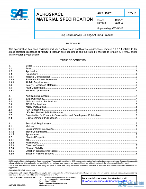SAE AMS 1431 Series PDF