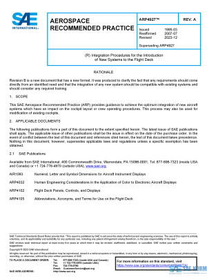 SAE ARP 4927 Series PDF