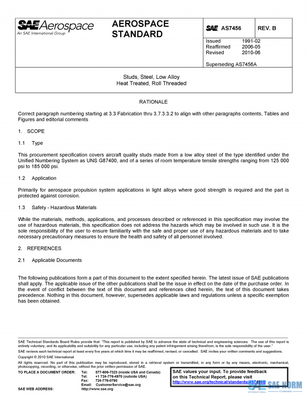 SAE AS 7456 Series PDF