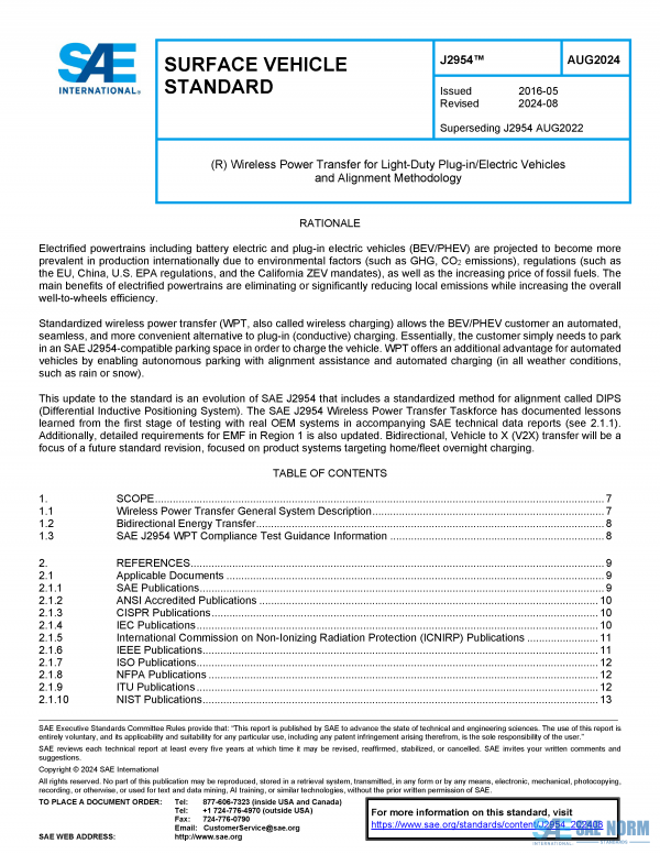 SAE J 2954 Series PDF