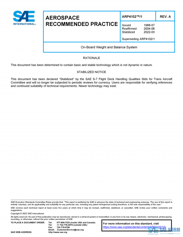 SAE ARP 4102/1 Series PDF