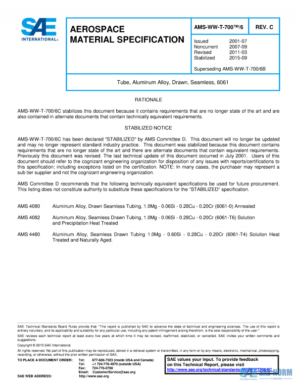 SAE AMSWWT 700/6 Series PDF
