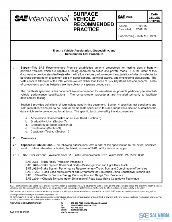 SAE J 1666 Series PDF