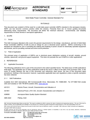 SAE AS 4805 Series PDF