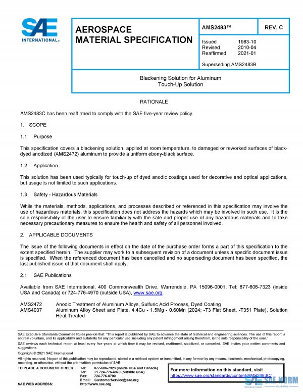 SAE AMS 2483 Series PDF