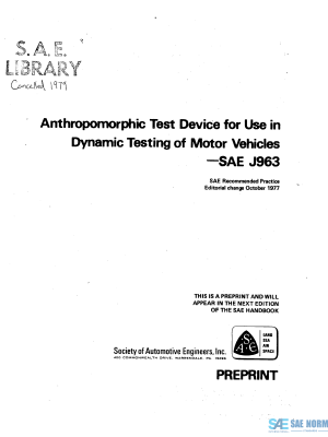SAE J 963 Series PDF
