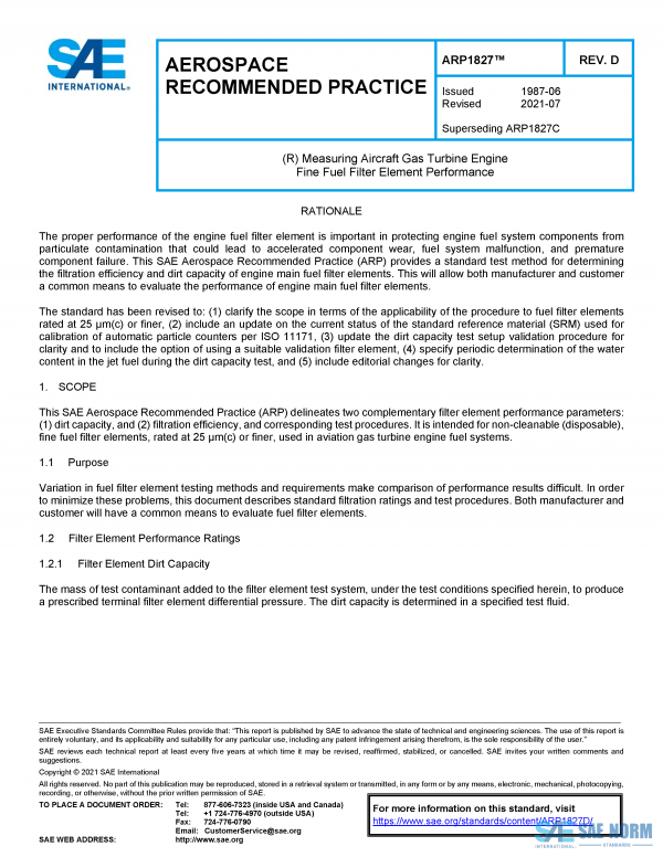 SAE ARP 1827 Series PDF