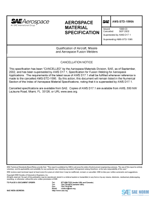 SAE AMSSTD 1595 Series PDF