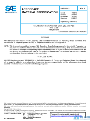 SAE AMS 7851 Series PDF