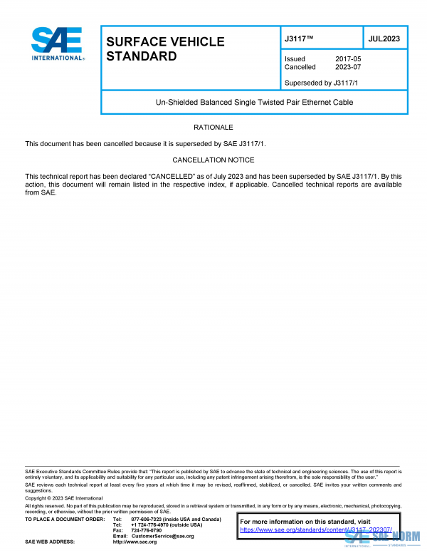 SAE J 3117 Series PDF