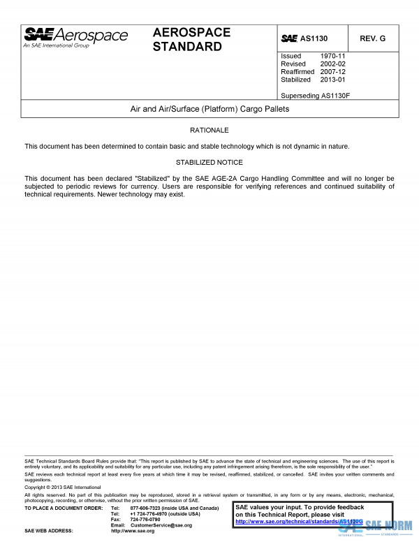 SAE AS 1130 Series PDF