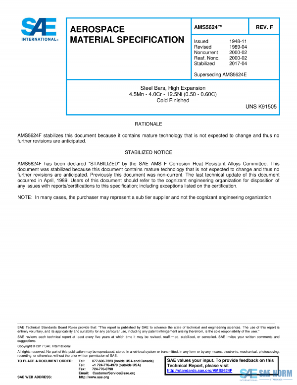 SAE AMS 5624 Series PDF