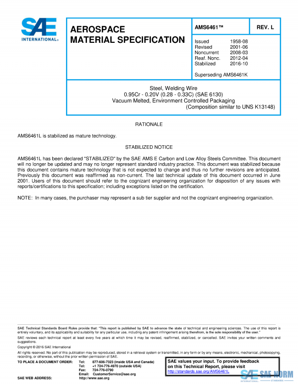 SAE AMS 6461 Series PDF