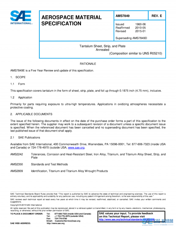 SAE AMS 7849 Series PDF