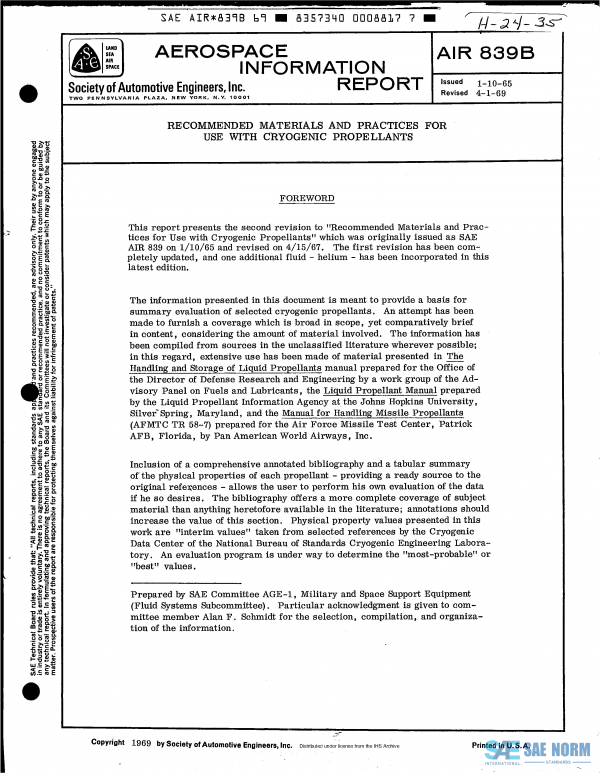 SAE AIR 839 Series PDF