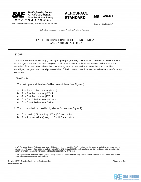 SAE AS 4491 Series PDF