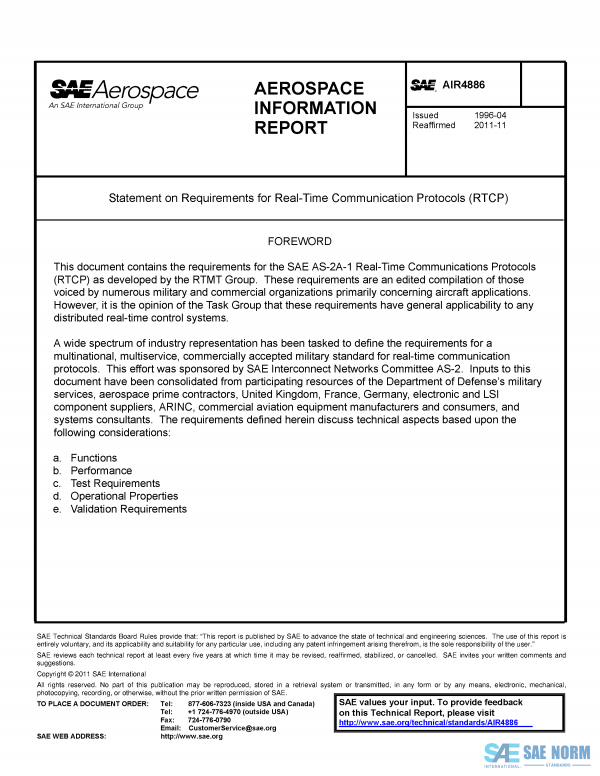 SAE AIR 4886 Series PDF