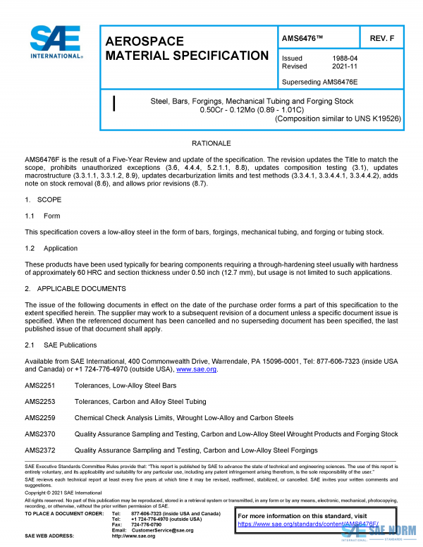 SAE AMS 6476 Series PDF