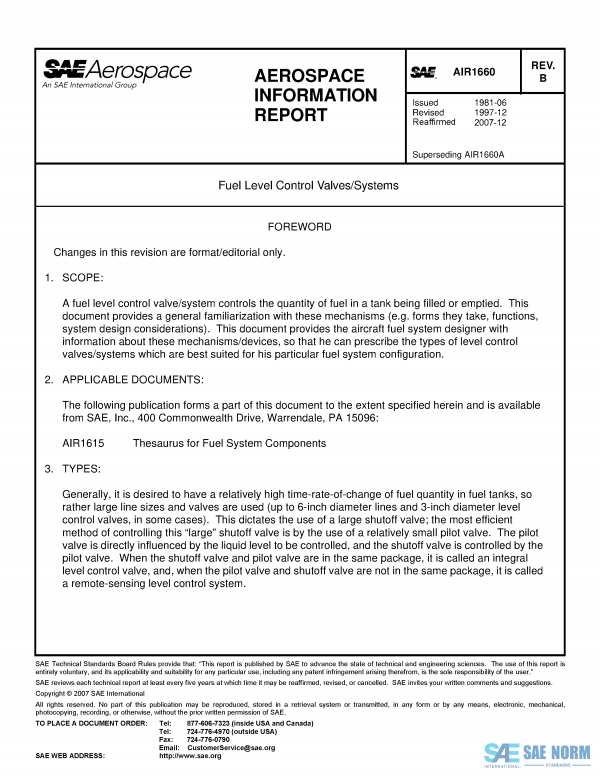 SAE AIR 1660 Series PDF