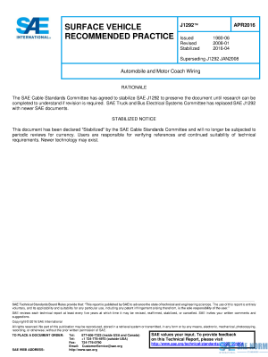SAE J 1292 Series PDF