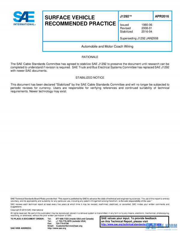 SAE J 1292 Series PDF