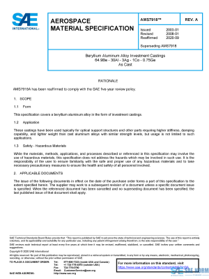 SAE AMS 7918 Series PDF