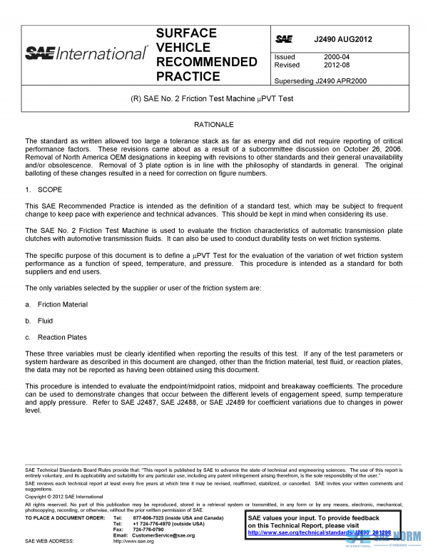 SAE J 2490 Series PDF