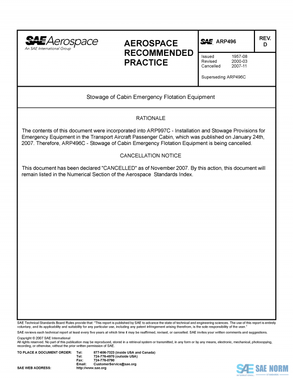 SAE ARP 496 Series PDF