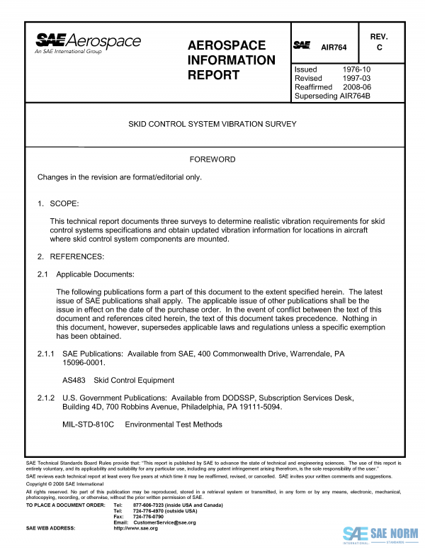 SAE AIR 764 Series PDF
