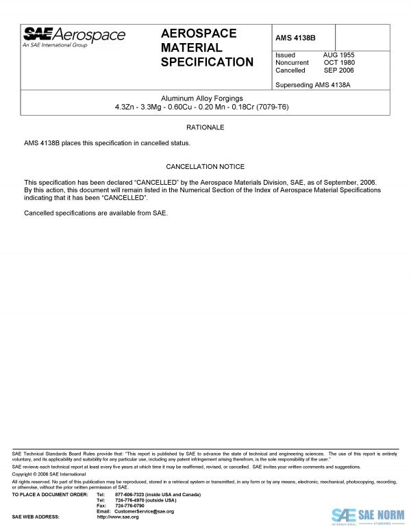 SAE AMS 4138 Series PDF