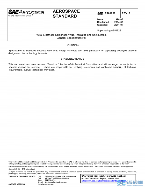 SAE AS 81822 Series PDF