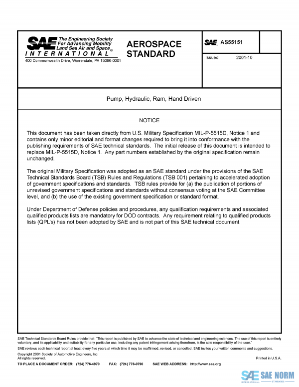 SAE AS 55151 Series PDF