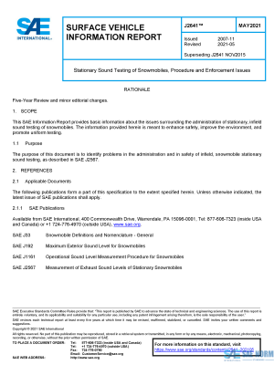 SAE J 2641 Series PDF