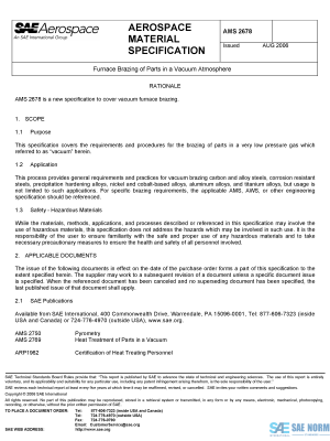 SAE AMS 2678 Series PDF