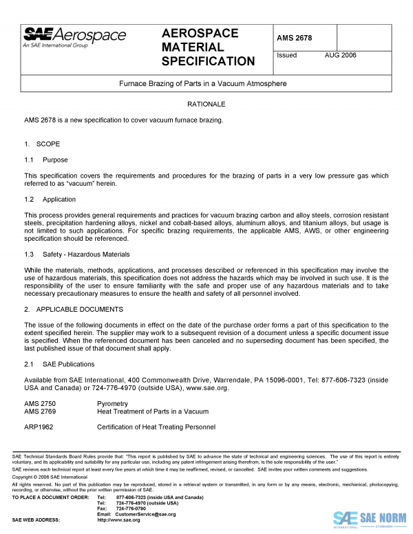 SAE AMS 2678 Series PDF