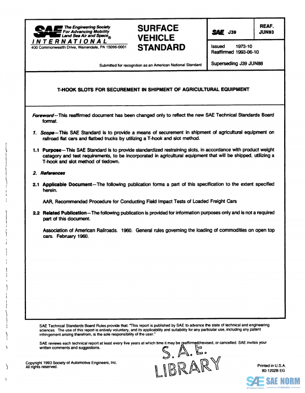 SAE J 39 Series PDF