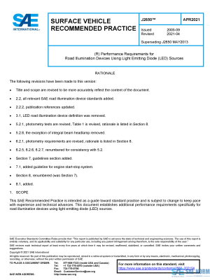 SAE J 2650 Series PDF