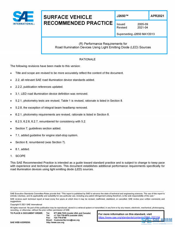 SAE J 2650 Series PDF